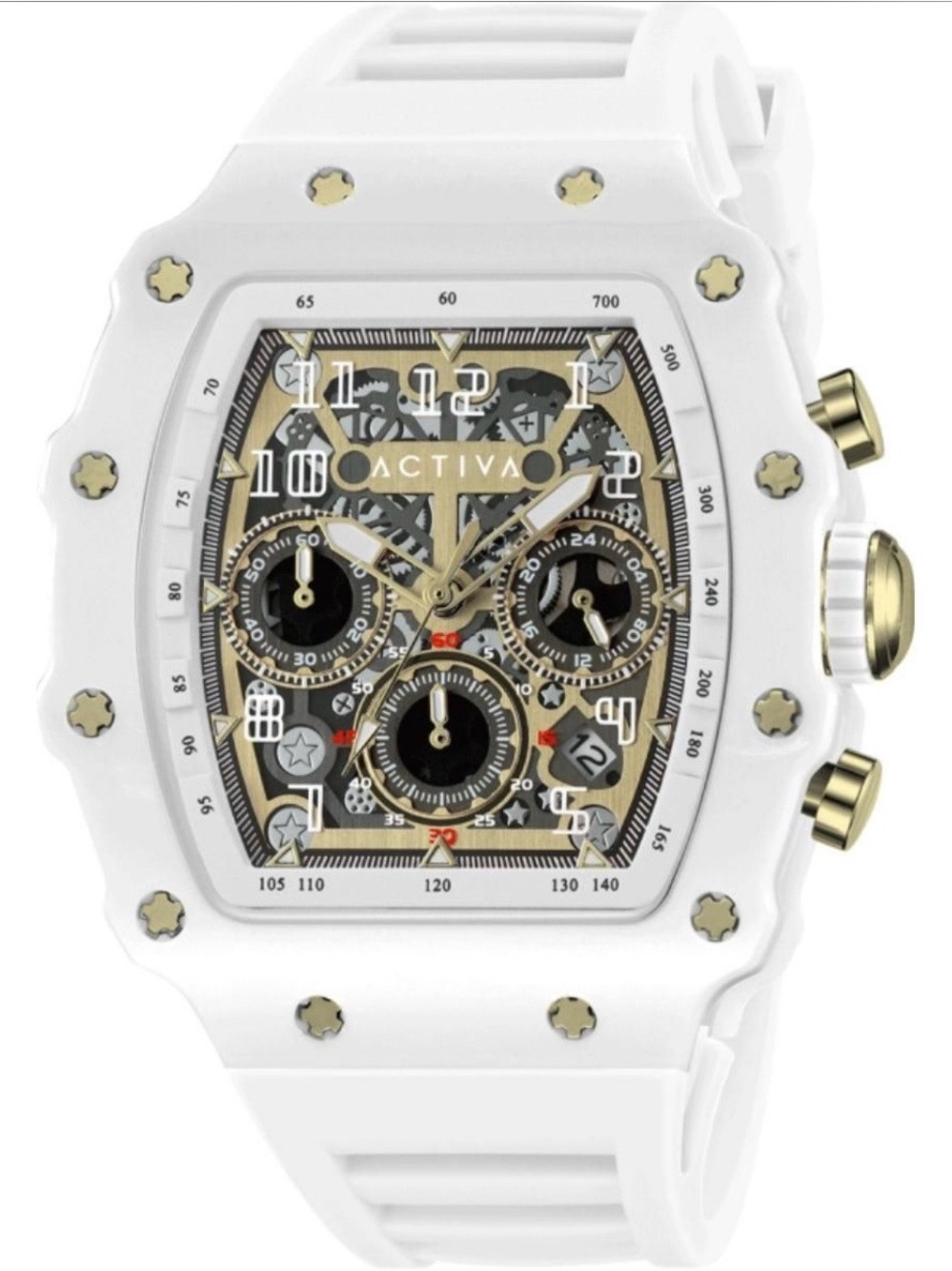 Activa Fury X Invicta Men's Watch w/ Skeleton Dial - 44.3mm, White (ACW2305-025)